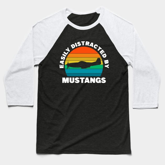 P51 Mustang Baseball T-Shirt by Nifty T Shirts